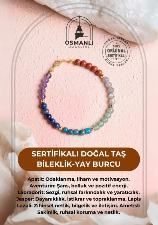 Doğal Taş Bileklik-Yay Burcu