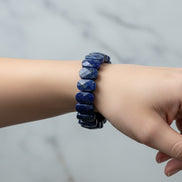 Lapis Lazuli Doğal Taş Geniş Kesim Bileklik