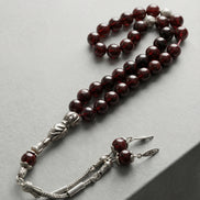 Garnet (Lal) Doğal Taş Tesbih – 8 mm Küre Kesim
