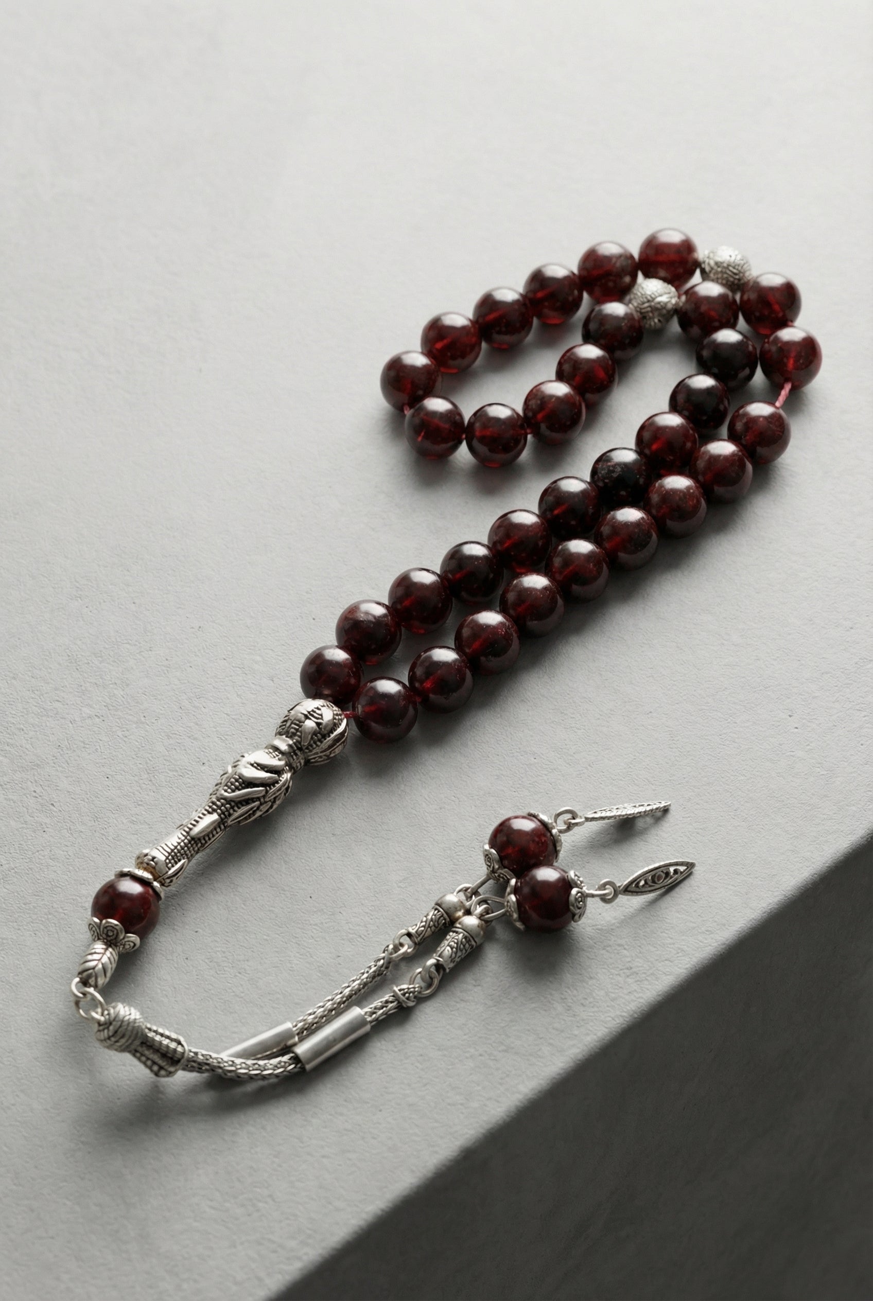 Garnet (Lal) Doğal Taş Tesbih – 8 mm Küre Kesim