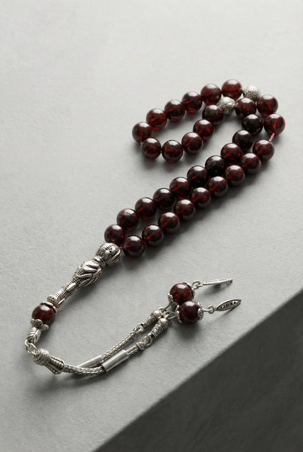 Garnet (Lal) Doğal Taş Tesbih – 8 mm Küre Kesim