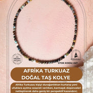 Sertifikalı Afrika Turkuaz Doğal Taş Kolye (SK:247)