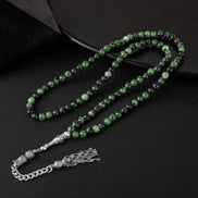 Anyolit (Ruby in Zoisite) Doğal Taş Tesbih – 99’luk / 6 mm