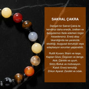 Sakral Çakra Doğal Taş Bileklik