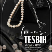 İnci Doğal Taş Tesbih 33lük - 8mm