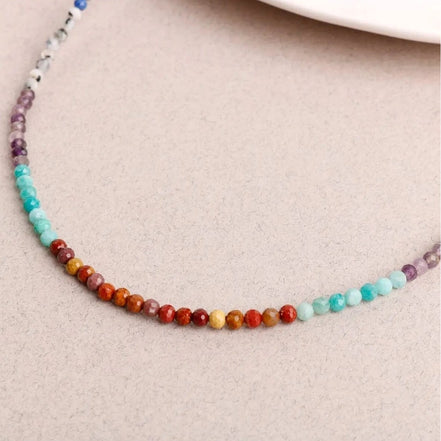 Çakra Kolye Amazonit, Ametist, Jasper, Karnelyan Akik, Lapis Lazuli
