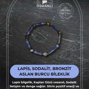 Lapis, Sodalit ve Bronzit Aslan Burcu Bileklik