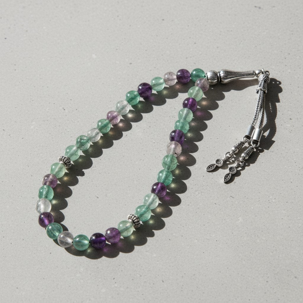 Yeşil Florit Doğal Taş Tesbih – 33’lük / 8 mm