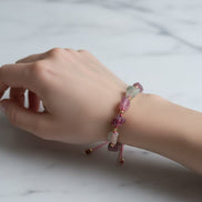 Ham Turmalin Doğal Taş Bileklik – Ayarlanabilir Unisex Tasarım