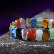 Aslan Burcu Bileklik Ametist, Golden Obsidyen, Jasper, Kaplan Gözü, Labradorit, Lapis Lazuli, Yeşil Aventurin
