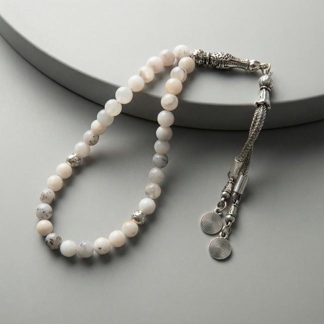 Süt Opal Doğal Taş Tesbih – 33’lük / 6 mm