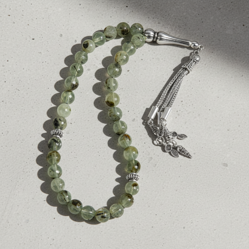Prehnit Doğal Taş Tesbih – 33’lük / 8 mm