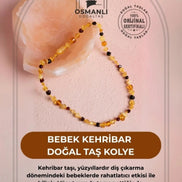 Bebek Kehribar Doğal Taş Kolye