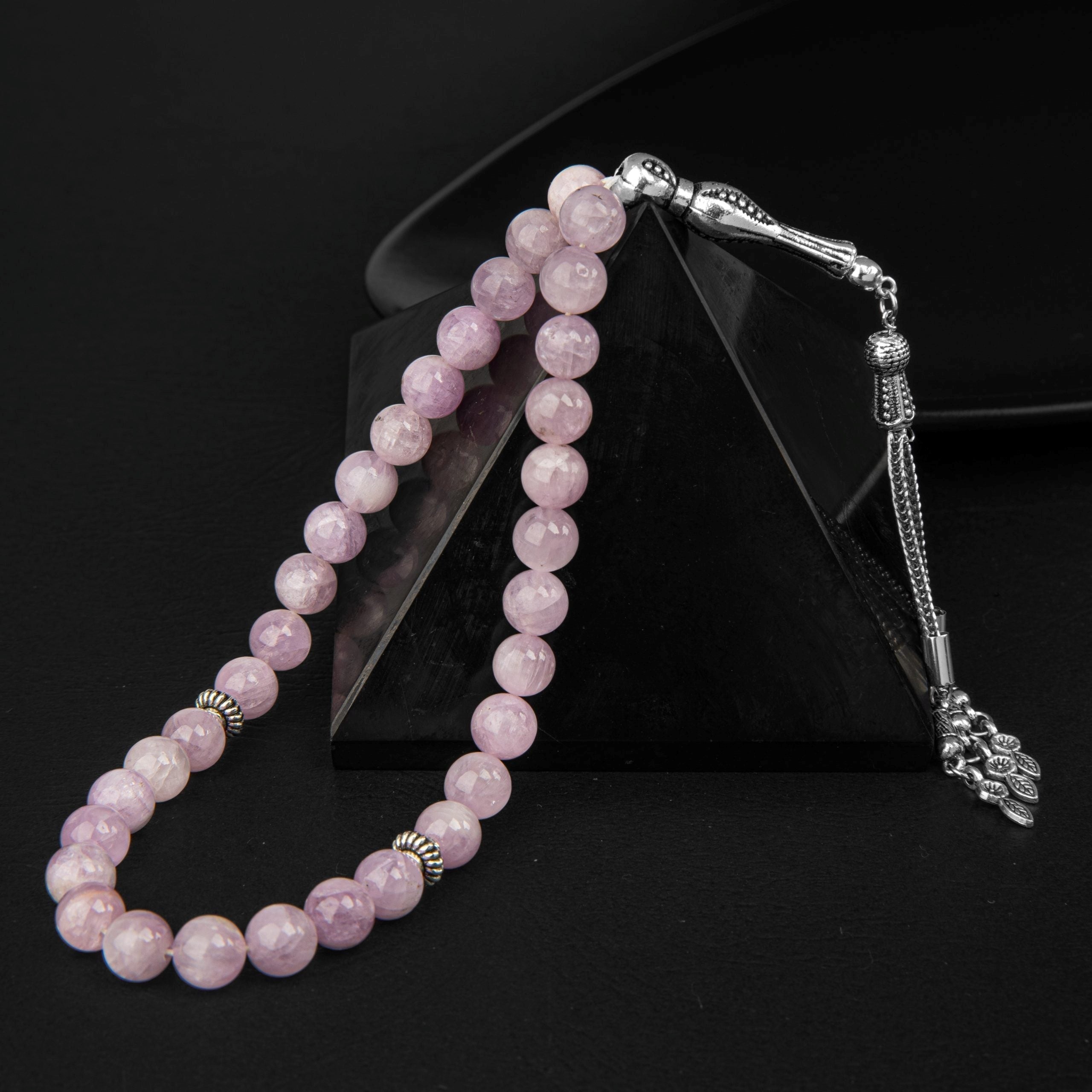 Kunzit Doğal Taş Tesbih – 33’lük / 8 mm