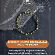 Zebercet, Hematit Zirkon Aparat Doğal Taş Bileklik