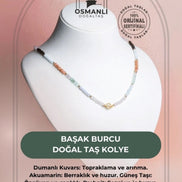 Başak Burcu Doğal Taş Kolye