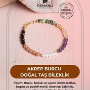 Akrep Burcu Doğal Taş Bileklik