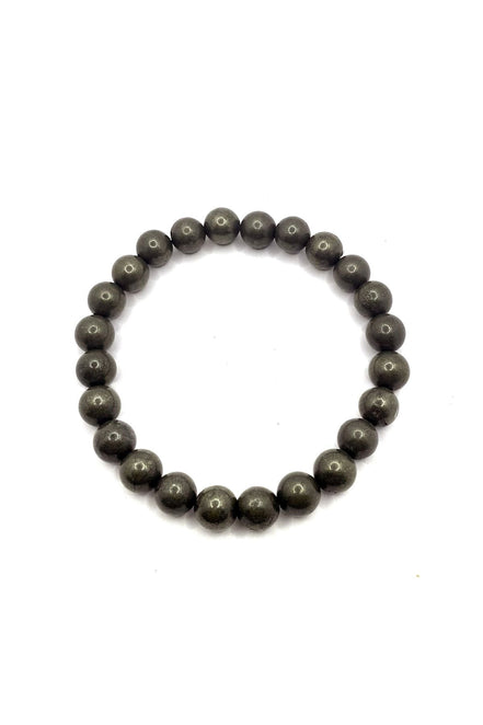 Hakiki Orijinal Pirit 8mm Doğal Taş Misinalı Bileklik