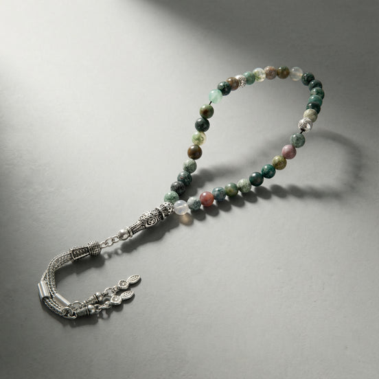 Hint Akiği Doğal Taş Tesbih – 33’lük / 6 mm