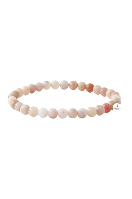 Opal Pembe 6mm Doğal Taş Bileklik