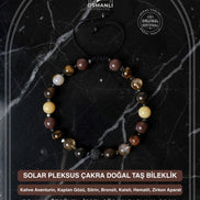 Solar Pleksus Çakra Doğal Taş Makrome Bileklik