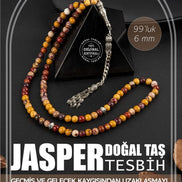 Jasper Doğal Taş Tesbih 99luk - 6mm