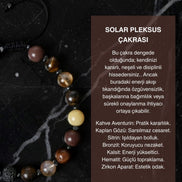 Solar Pleksus Çakra Doğal Taş Makrome Bileklik