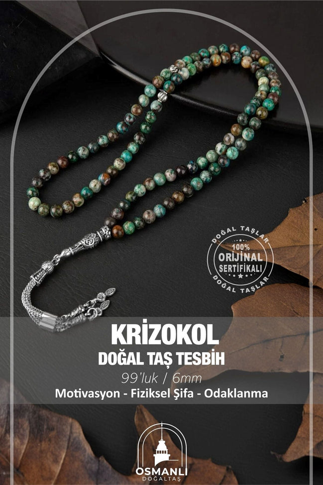Krizokol Doğal Taş Tesbih 99luk - 6mm