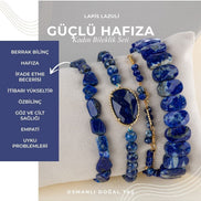 Lapis Lazuli Doğal Taş Kadın Bileklik Seti