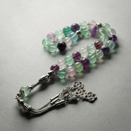 Florit Doğal Taş Tesbih – 10 mm Küre Kesim