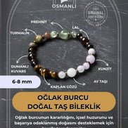 MuhammedMasumCo Oğlak Burcu Doğal Taş Bileklik