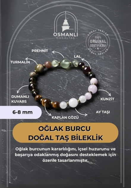 MuhammedMasumCo Oğlak Burcu Doğal Taş Bileklik