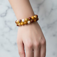 Jasper 8mm Çift Sıra Makrome Doğal Taş Bileklik