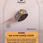 Sitrin 925 Ayar Gümüş Yüzük (SK:549)