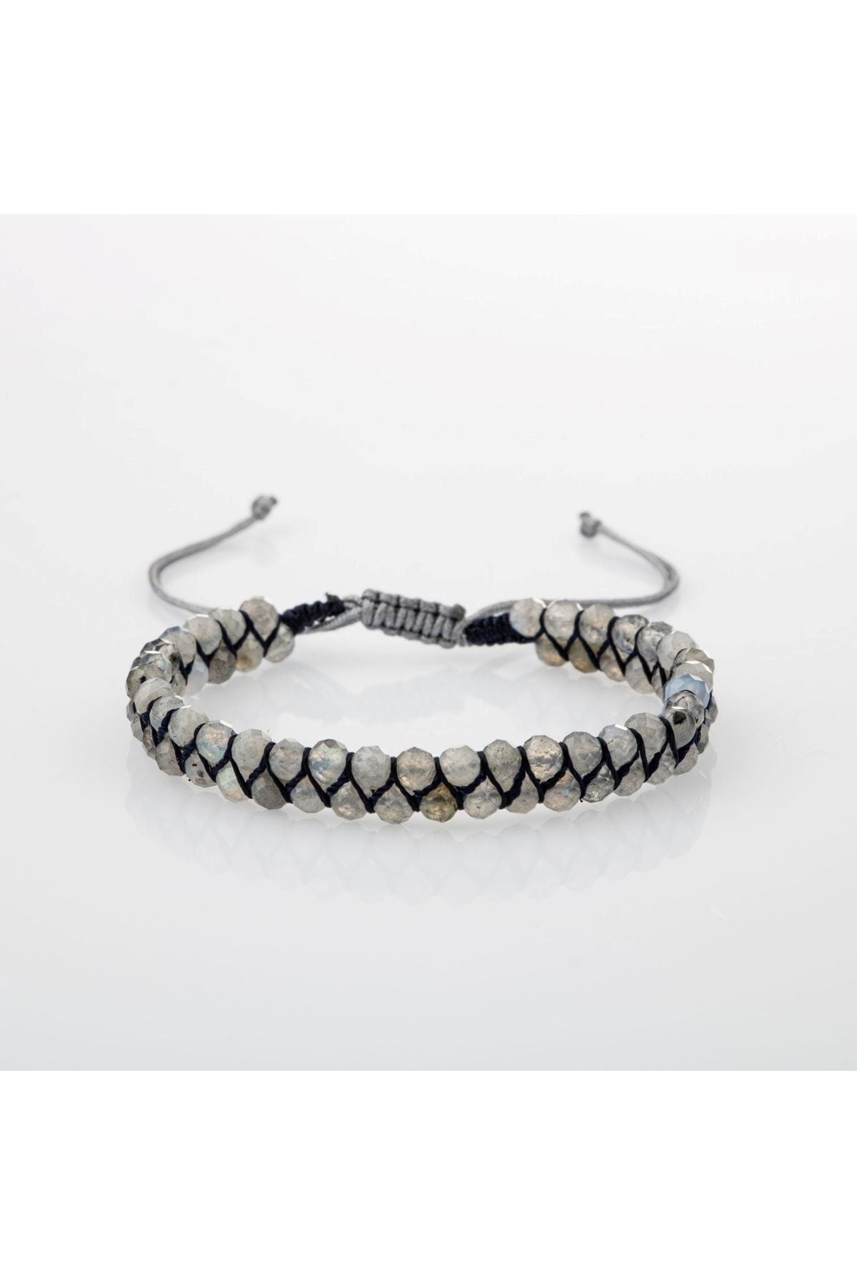 Labradorit 3-4mm Çift Sıra Doğal Taş Bileklik