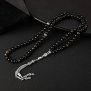 Golden Obsidyen Doğal Taş Tesbih 99’luk – 6mm El İşçiliği