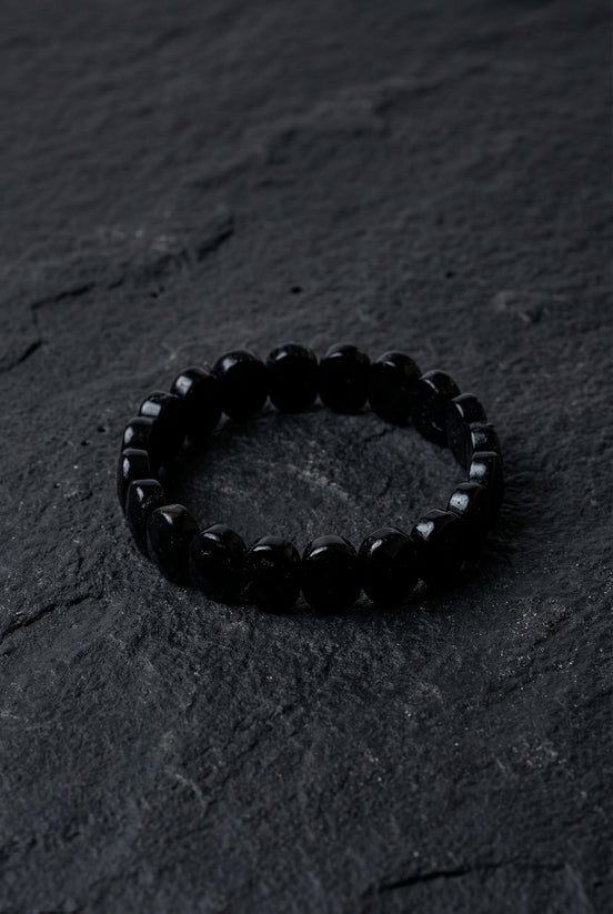 Turmalin Geniş Kesim Doğal Taş Bileklik (Rolex Stil)