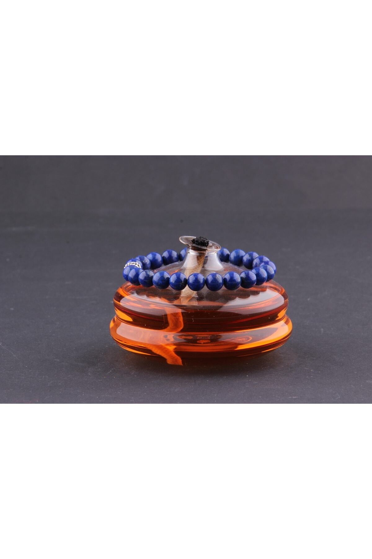 Sertifikalı Doğal Taş Bileklik - Lapis 8 Mm B512