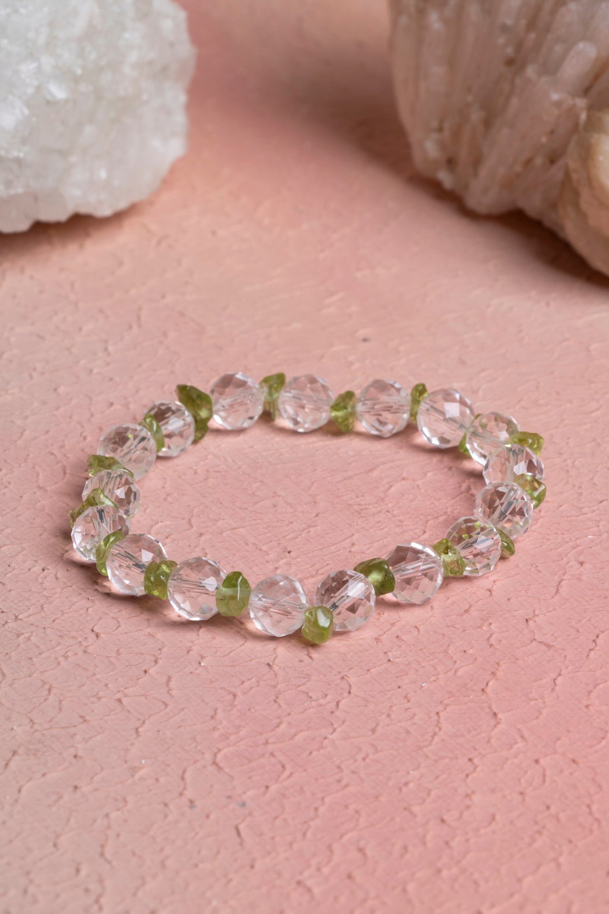 Sertifikalı Zebercet, Kristal Kuvars Doğal Taş Bileklik (SK:371)