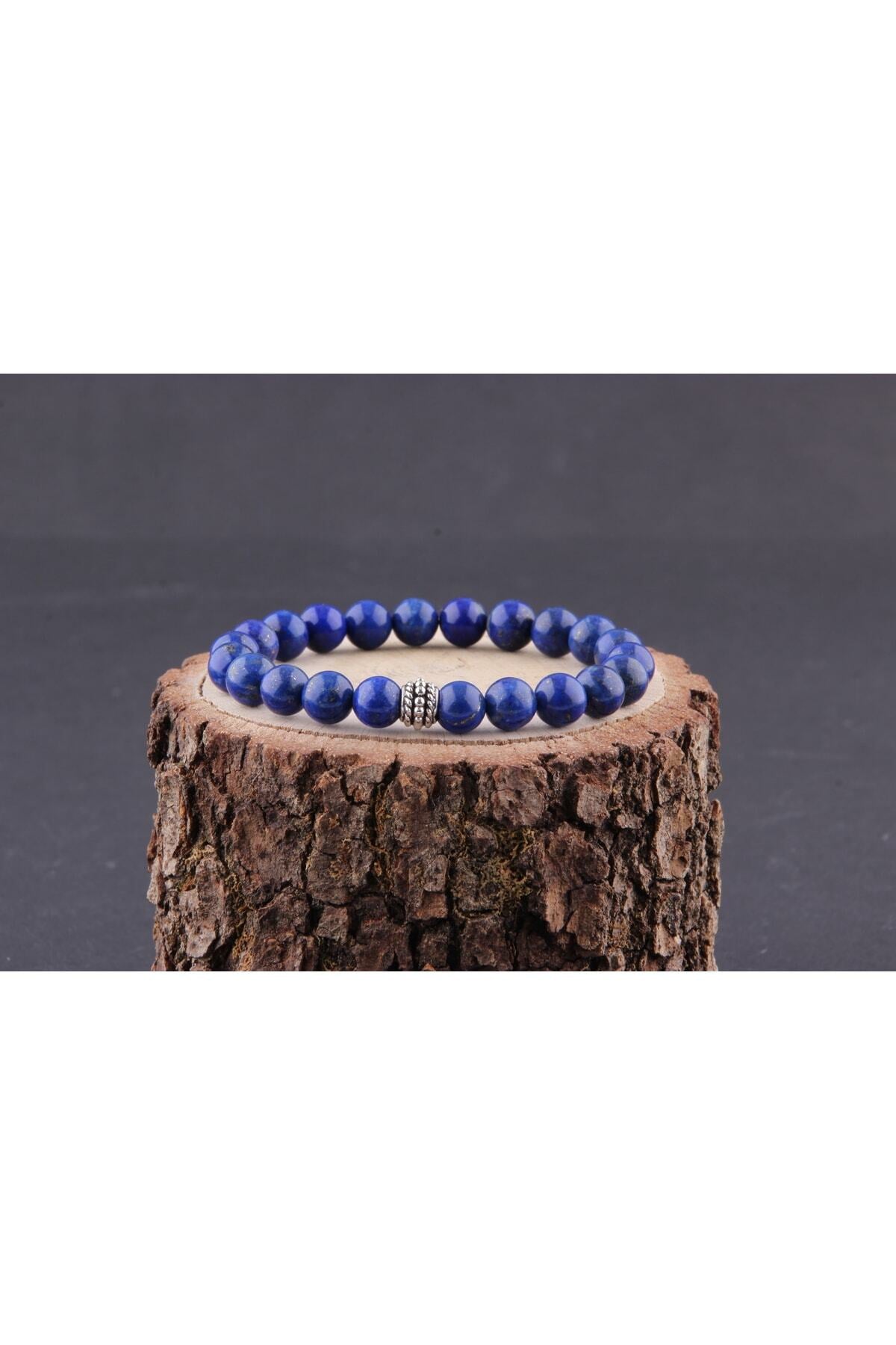 Sertifikalı Doğal Taş Bileklik - Lapis 8 Mm B512