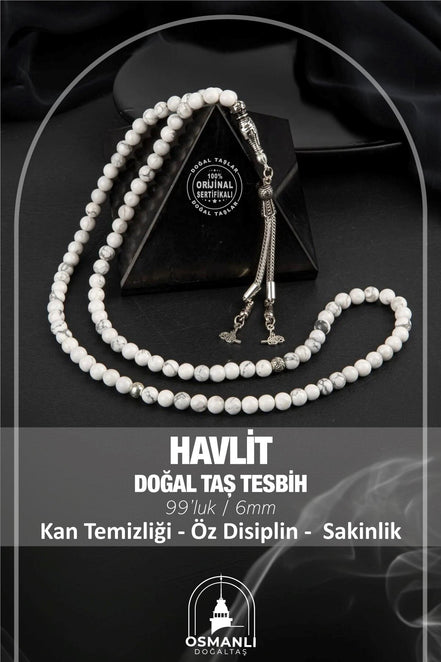Havlit Doğal Taş Tesbih 99luk - 6mm
