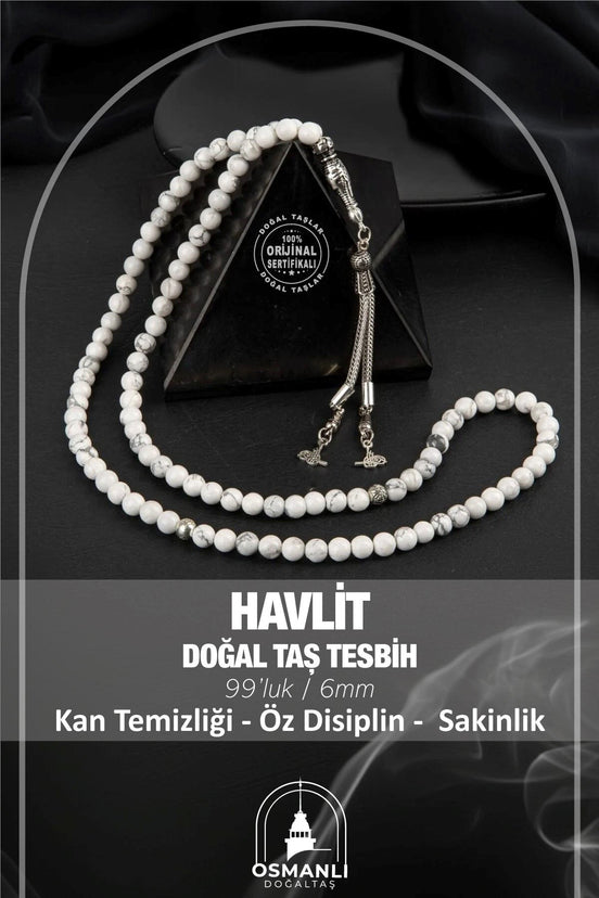 Havlit Doğal Taş Tesbih 99luk - 6mm