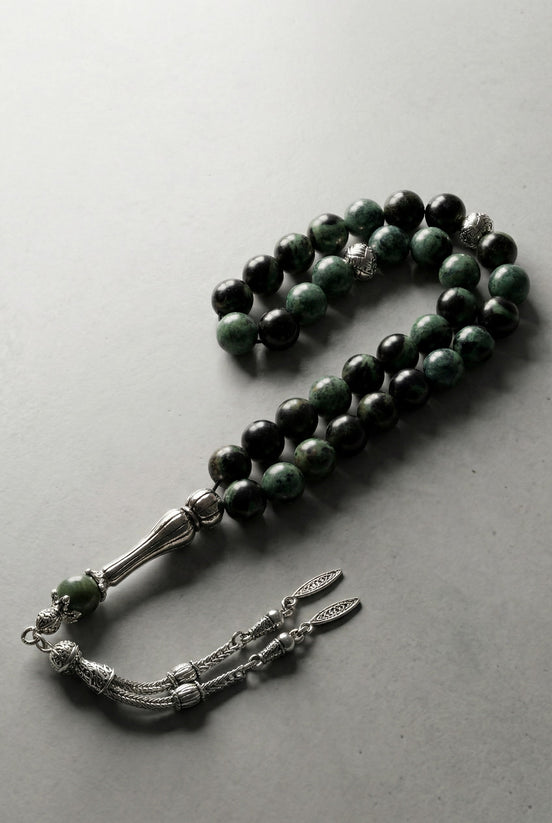Kanbaba Jasper Doğal Taş Tesbih – 33’lük / 8 mm