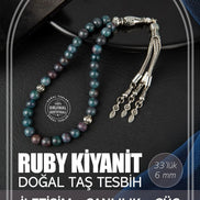 Ruby Kiyanit Doğal Taş Tesbih 33lük - 6mm