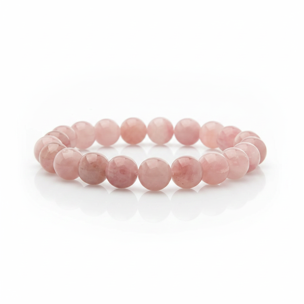 Pembe Kuvars (gül Kuvars) 10mm Doğal Taş Bileklik