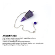 Ametist Doğal Taş Pandül