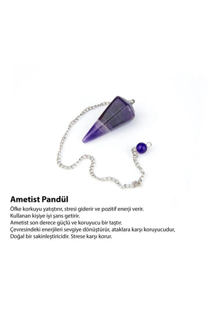 Ametist Doğal Taş Pandül