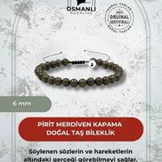 Pirit 6mm Merdiven Kapama Doğal Taş Bileklik