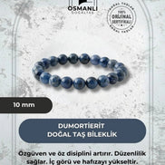Dumortierit 10mm Doğal Taş Bileklik