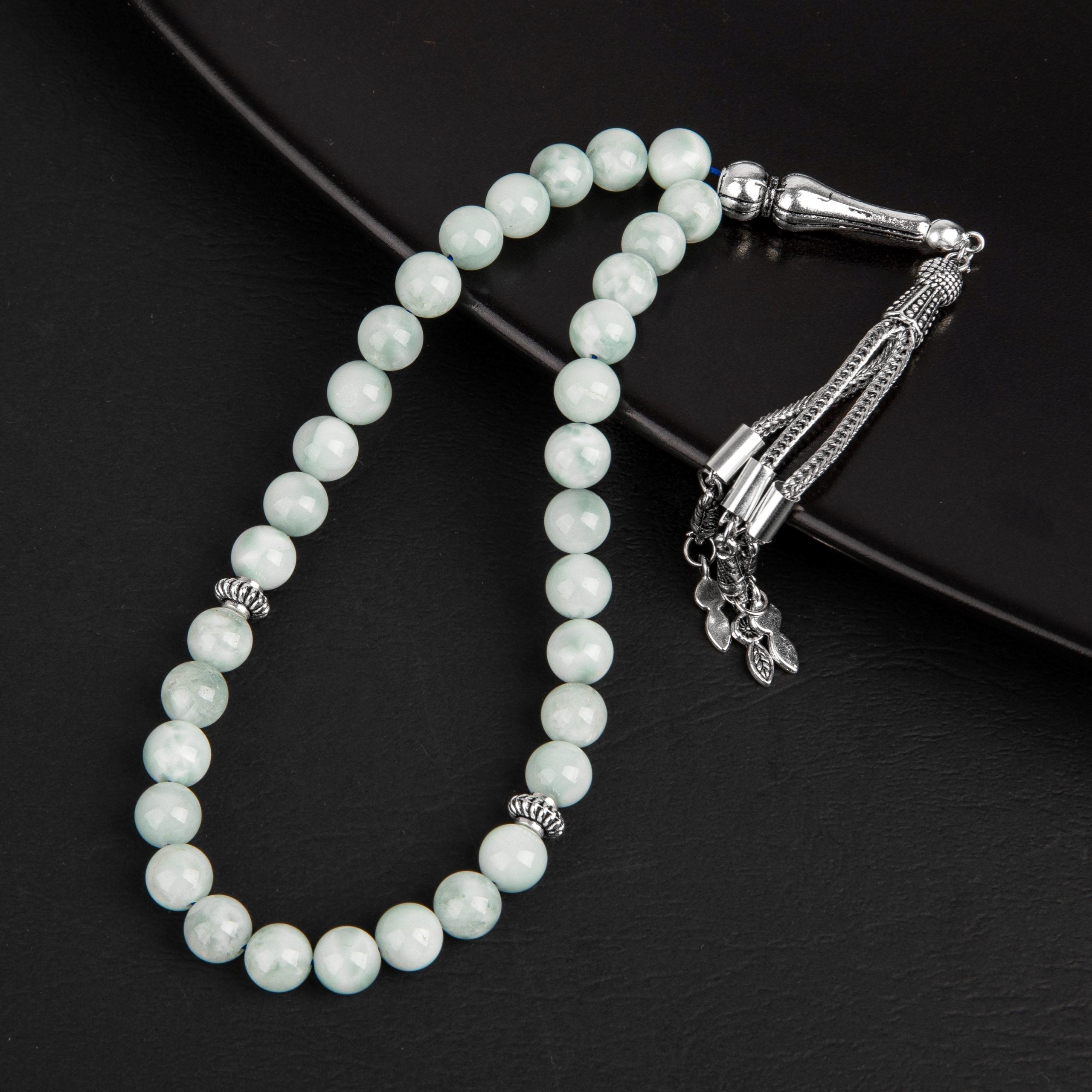 Mavi Larimar Doğal Taş Tesbih – 33’lük / 8 mm